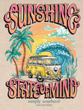 Sunshine State of Mind - Vintage Van - Beach - Palm Trees - S25 - SS - Adult T-Shirt