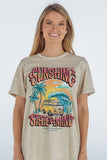 Sunshine State of Mind - Vintage Van - Beach - Palm Trees - S25 - SS - Adult T-Shirt