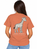 Giraffe - Black Bow - F26 - SS - Adult T-Shirt