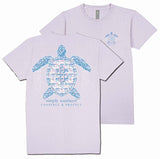 Turtle T-Shirt, Floral Pattern Design, Conserve & Protect, Lilac - S25 - SS - Adult T-Shirt