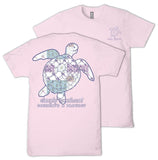 Patchwork Quilted - Floral - Turtle - Conserve & Protect - S26 - SS - Adult T-Shirt