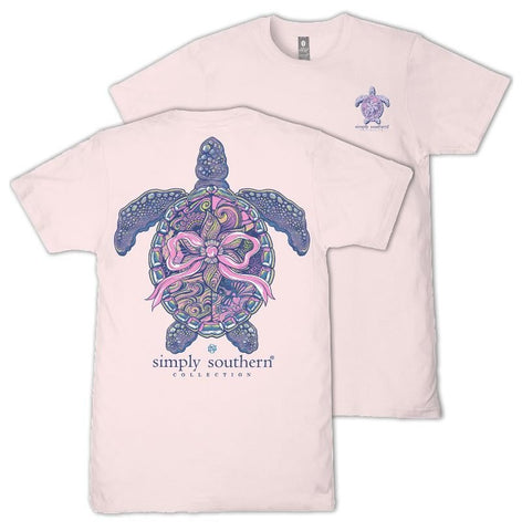 Mandala - Pink Bow - Turtle - Conserve & Protect - S26 - SS - Adult T-Shirt