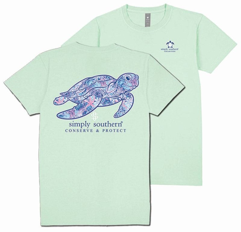 Sea Turtle T-Shirt, Conserve and Protect Design - S25 - SS - Adult T-Shirt