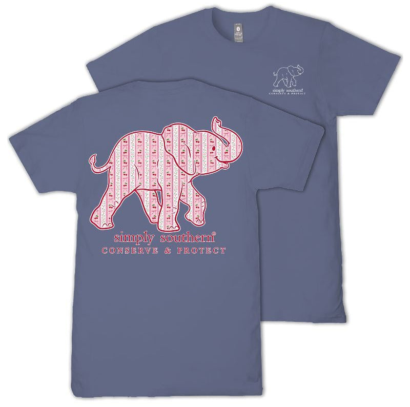 Track Elephant - Cherries & Pink Bows - S26 - SS - Adult T-Shirt