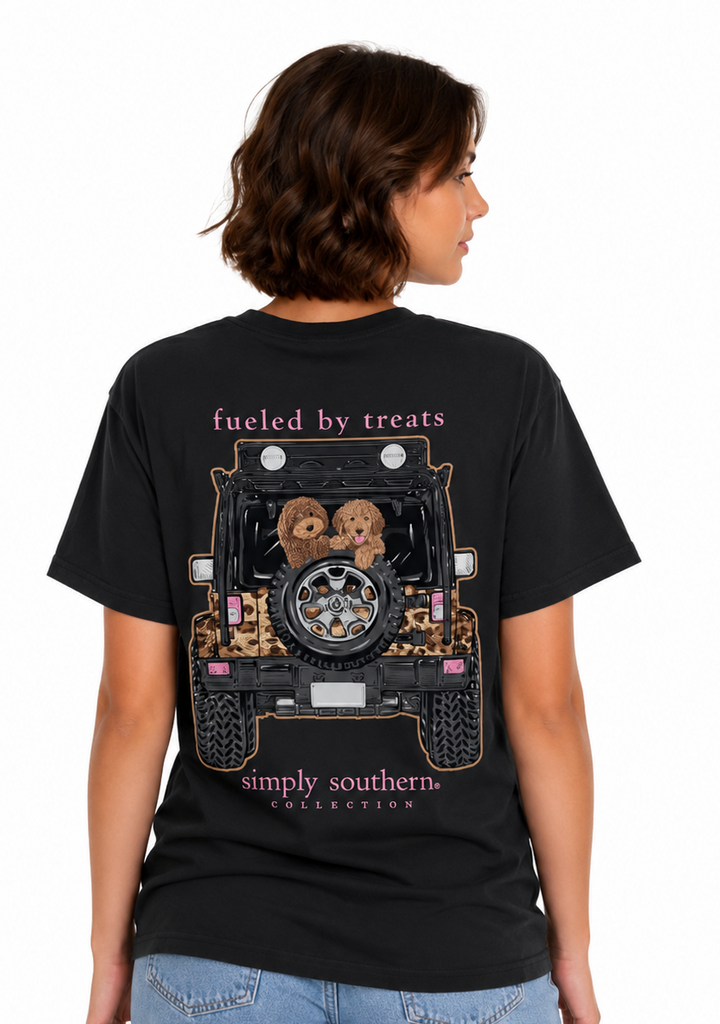 Fueled By Treats - Dogs - Off Road Vehicle - F26 - SS - Adult T-Shirt