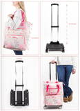 Swirl Quilted Convertible Rolling Tote - F26 - Simply Southern