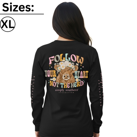 Follow Your Heart Not The Herd - Cow - SS - F23 - Adult Long Sleeve