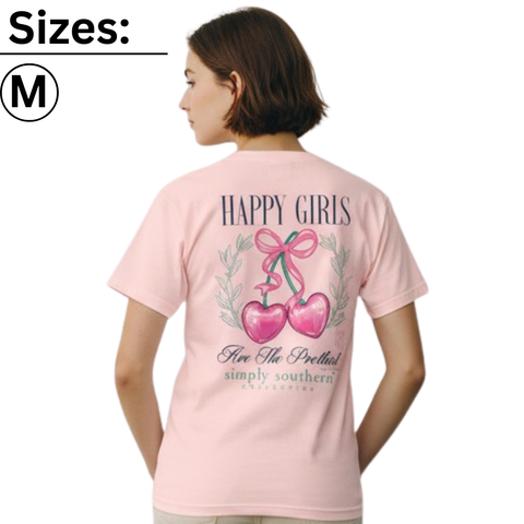 Happy Girls Are The Prettiest - Cherries - SS - S24 - Adult T-Shirt