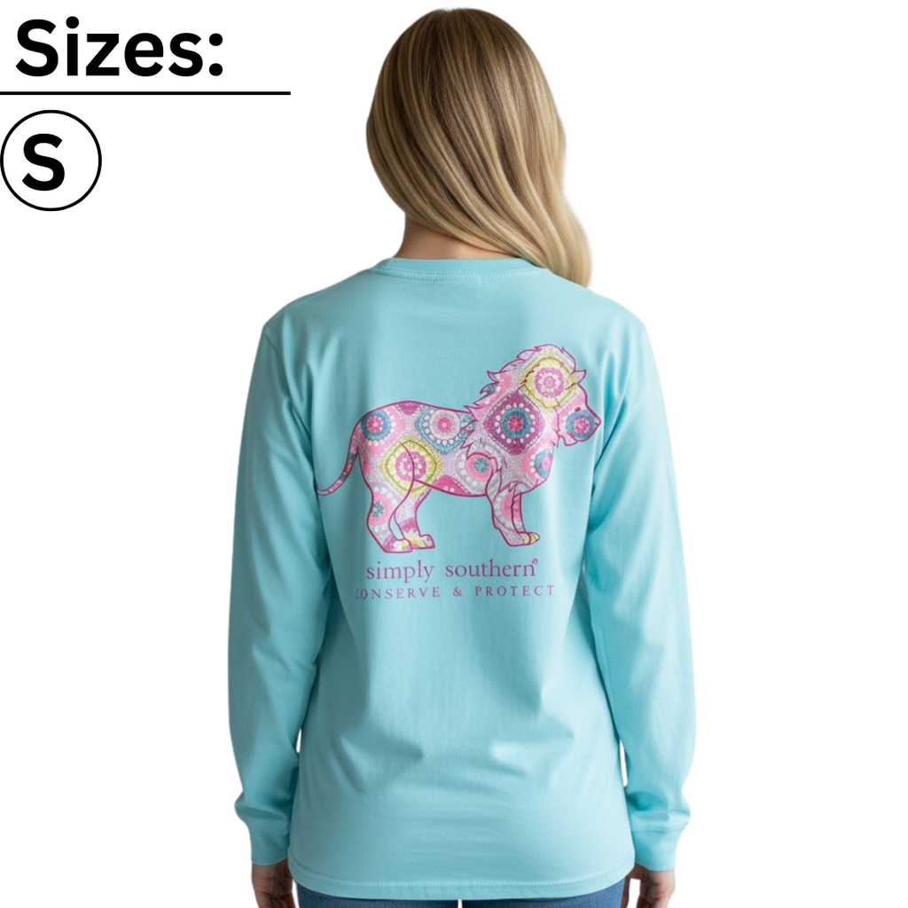 Pink Floral Lion - Conserve & Protect - SS - F24 - Adult Long Sleeve