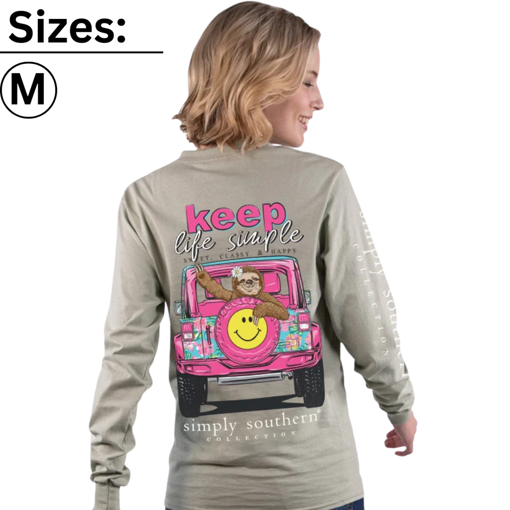 Sloth - Keep Life Simple - Jeep - SS - Adult Long Sleeve