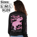 Breast Cancer Awareness - Strength, Courage and Support - Elephant - SS - Adult Long Sleeve