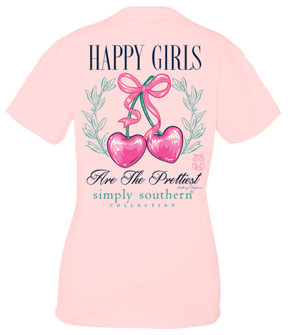 Happy Girls Are The Prettiest - Cherries - SS - S24 - Adult T-Shirt