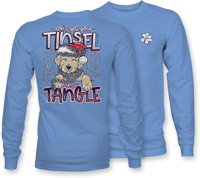 Don't Get Your Tinsel in A Tangle - Dog - Christmas - YOUTH Long Sleeve - Itsa Girl Thing