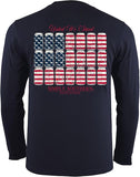 United We Stand - American Flag - Cans - SS - Adult Long Sleeve