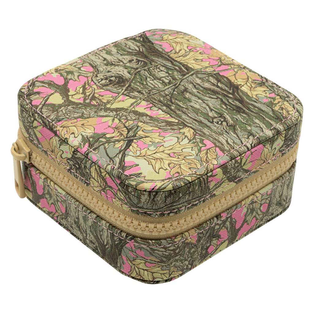 Jewelry Box with Interior Mirror - Zippered Compartment - S26 - Simply Southern