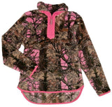 Quarter Zip Fleece - Pink Camo - SS - F25 - YOUTH Y-Neck Pullover