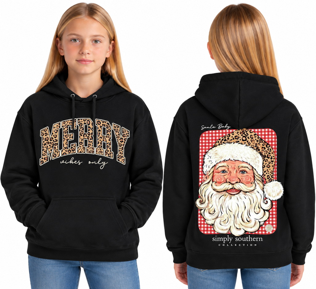 Santa - Merry Vibes Only - F26 - YOUTH - Simply Southern
