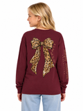 It Is All Well With My Soul - Leopard Bow - SS - F26 - YOUTH Long Sleeve