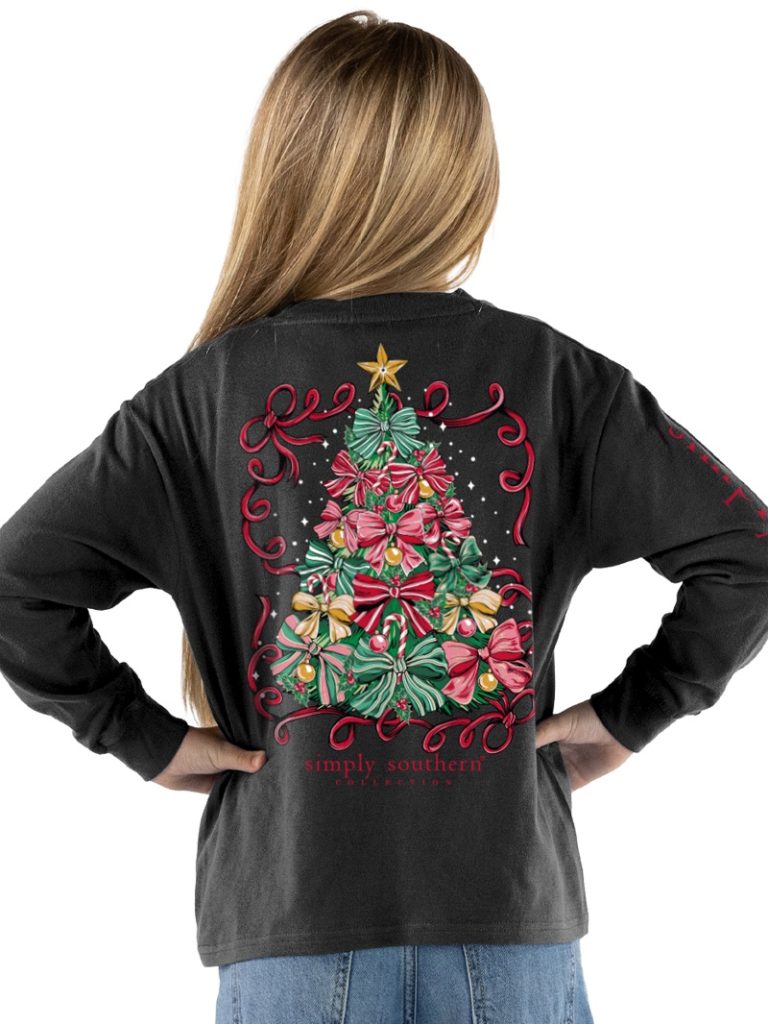 Christmas Tree - Bows - SS - F26 - YOUTH Long Sleeve