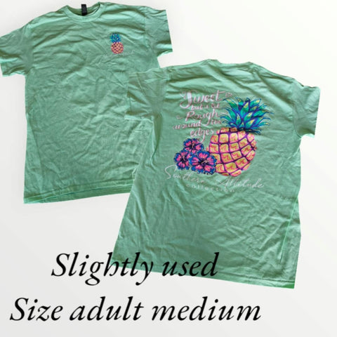 Southern Attitude - Short Sleeve Shirt - Sweet but Tough - Slightly Used-Adult Size Medium (M19)