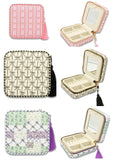 Tassel Travel Jewelry Case - Portable Jewelry Organizer with Mirror and Compartments - S26 - Simply Southern