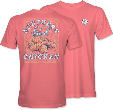 Southern As Fried Chicken - Adult T-Shirt - Itsa Girl Thing