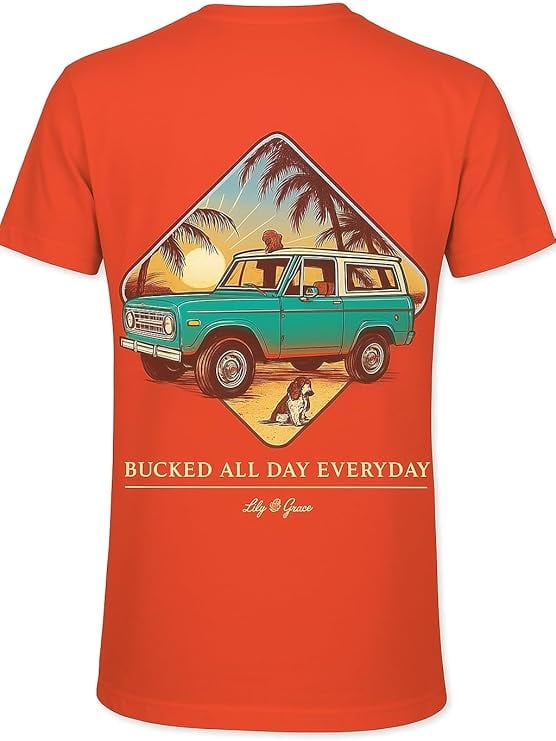 Bucked All Day Every Day - Buck - Palm Trees - Adult T-Shirt - Lily Grace