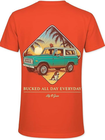 Bucked All Day Every Day - Buck - Palm Trees - Adult T-Shirt - Lily Grace