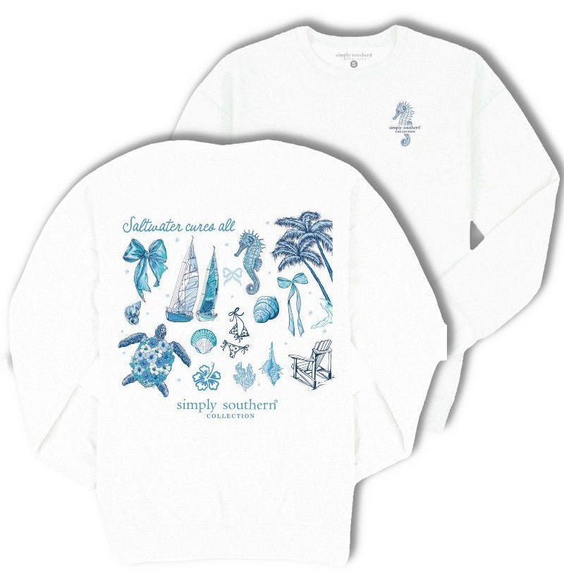 Saltwater Cures All - Crew Neck Sweatshirt - S25 - Adult Crew