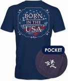 Born in The USA - American - Adult T-Shirt - Lily Grace