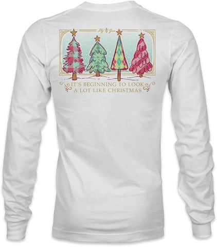 It's Beginning to Look A Lot Like Christmas - Trees - Adult Long Sleeve - Lily Grace