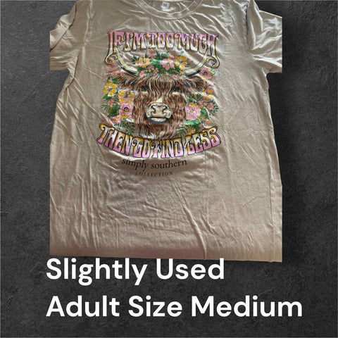 Slightly Used Simply Southern Men's Long Sleeve Shirt- Old Fashion - Adult Size Medium (M95)