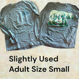 Slightly Used Southernology Long Sleeve Shirt - Get Lost Bear - Adult Size Small - (M156)