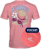 Sunkissed - Beach Hat - Sunglasses - Adult T-Shirt - Lily Grace