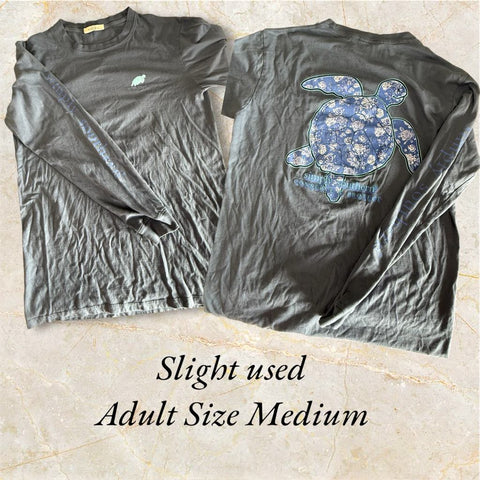 Slightly Used Simply Southern - Long Sleeve - Turtle Conserve - Roses - (M70)