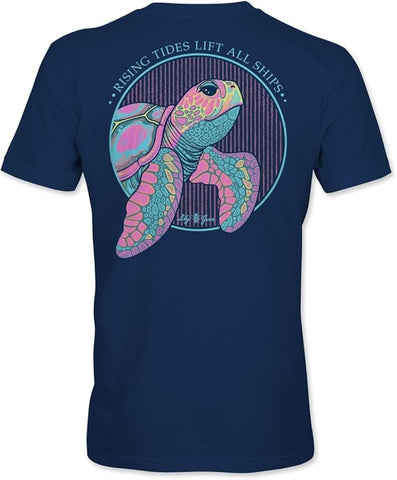Rising Tides Turtle - Adult T-Shirt - Lily Grace