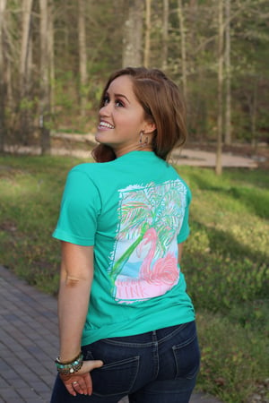 Tickled Pink - Flamingo - Adult T-Shirt - Southernology
