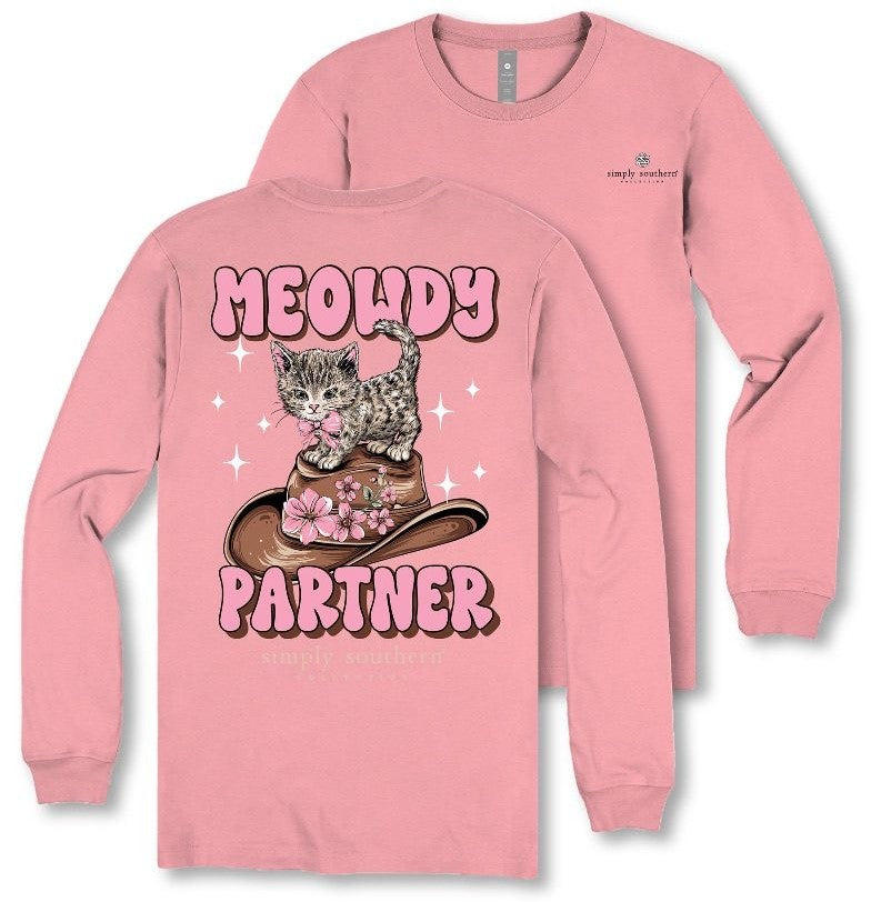 Meowdy Partner - Kitten - Cowgirl Hat - SS - F25 - YOUTH Long Sleeve