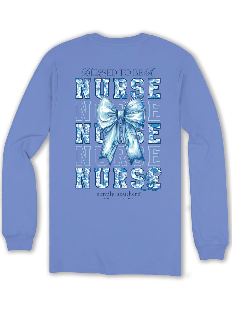 Blessed To Be Called A Nurse - Bow - SS - F24 - Adult Long Sleeve