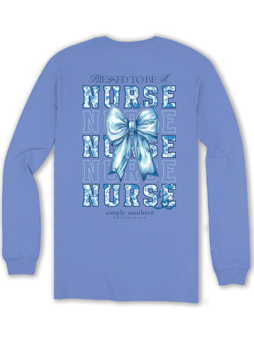 Blessed To Be Called A Nurse - Bow - SS - F24 - Adult Long Sleeve