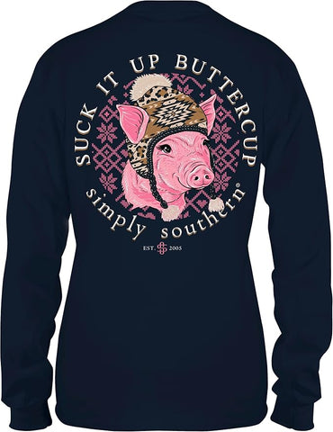 Suck It Up Buttercup - Pig - SS - Adult Long Sleeve