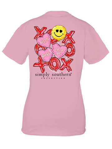 XOXOXO Balloons - Happy Valentines - S24 - SS - Adult T-Shirt