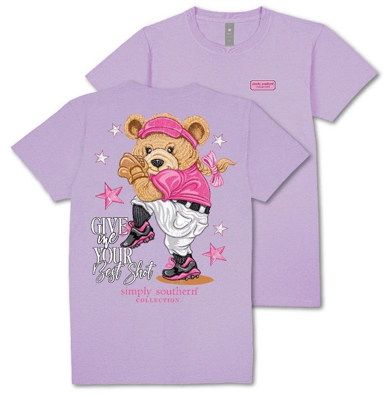 Give Me Your Best Shot - Bear - Baseball - Softball - SS - S25 - Adult T-Shirt