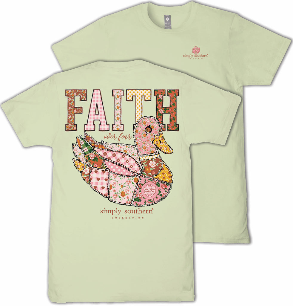 Faith Over Fear - Duck - Patchwork - Country Life - S26 - SS - Adult T-Shirt