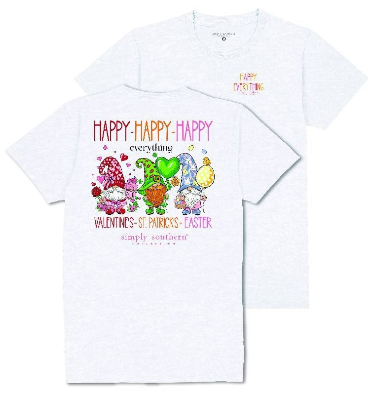 Happy Valentine, Happy St. Patrick's, Happy Easter - Gnomes - Everything - S25 - SS - YOUTH T-Shirt