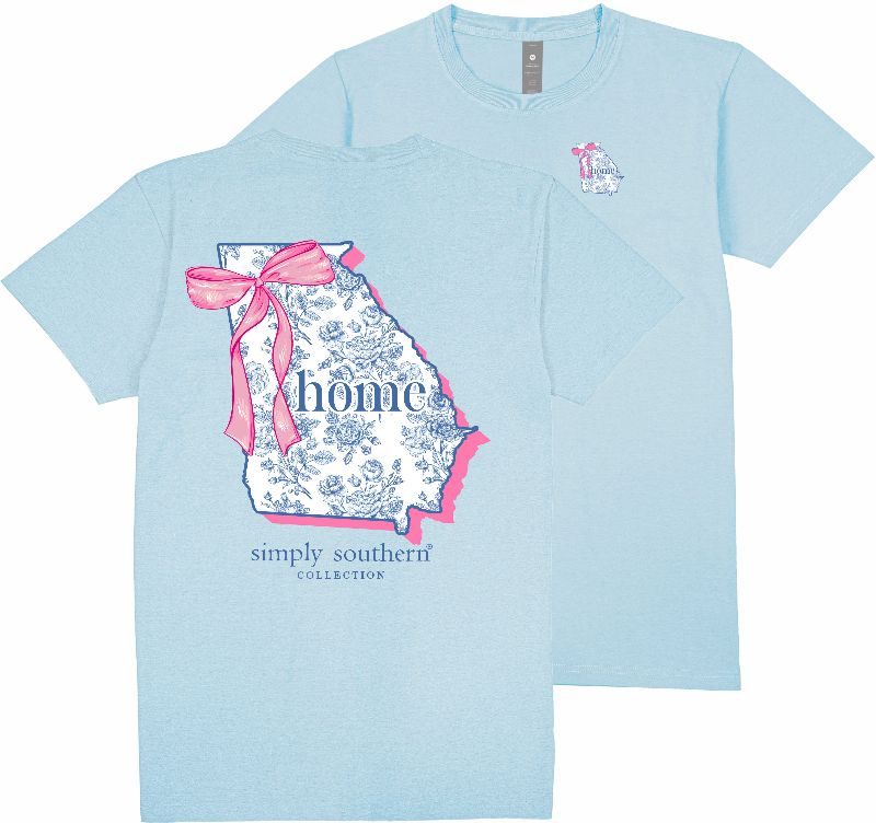 Georgia Home - State Bow  - SS - S25 - Adult T-Shirt