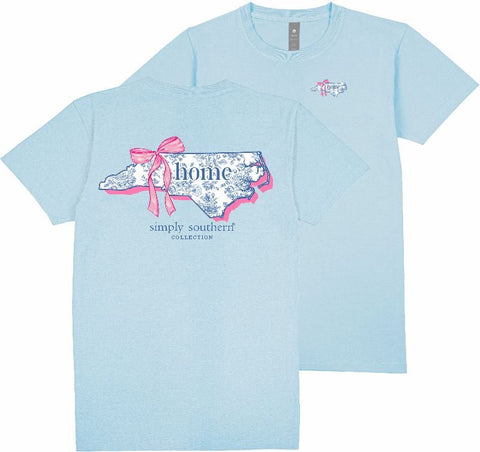 North Carolina Home - State Bow - SS - S25 - Adult T-Shirt