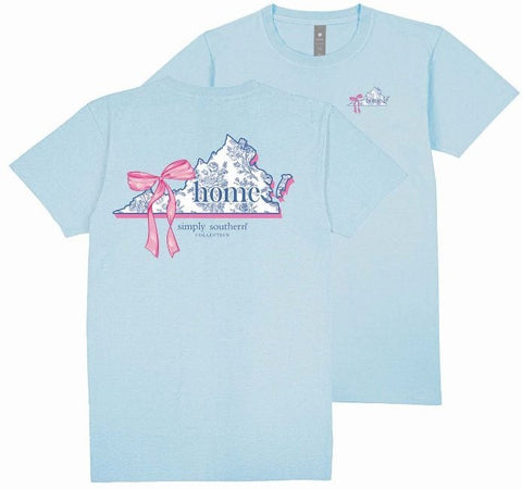 Virginia Home - State Bow - SS - S25 - Adult T-Shirt