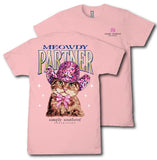Meowdy Partner - Cat - Disco Hat - Pink Bow - S26 - SS - Adult T-Shirt