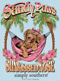 Sandy Paws Sunkissed Nose - Dog - Palm Trees - SS - S25 - Adult T-Shirt